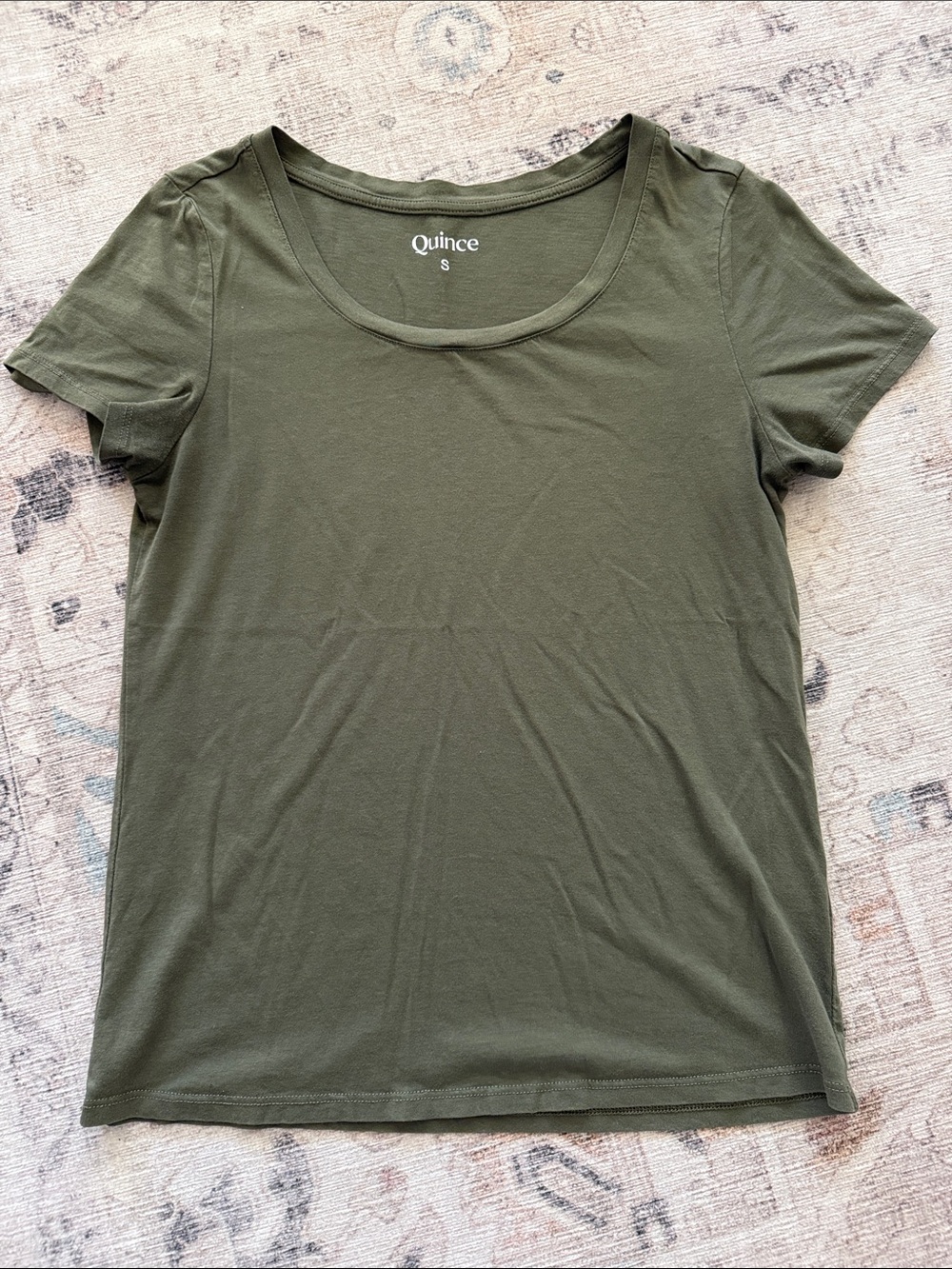 Quince Cotton Modal Scoop Neck Tee | size s
